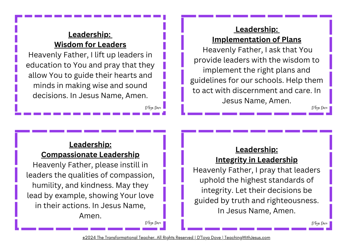 52 Prayer Cards to Transform Your School Year